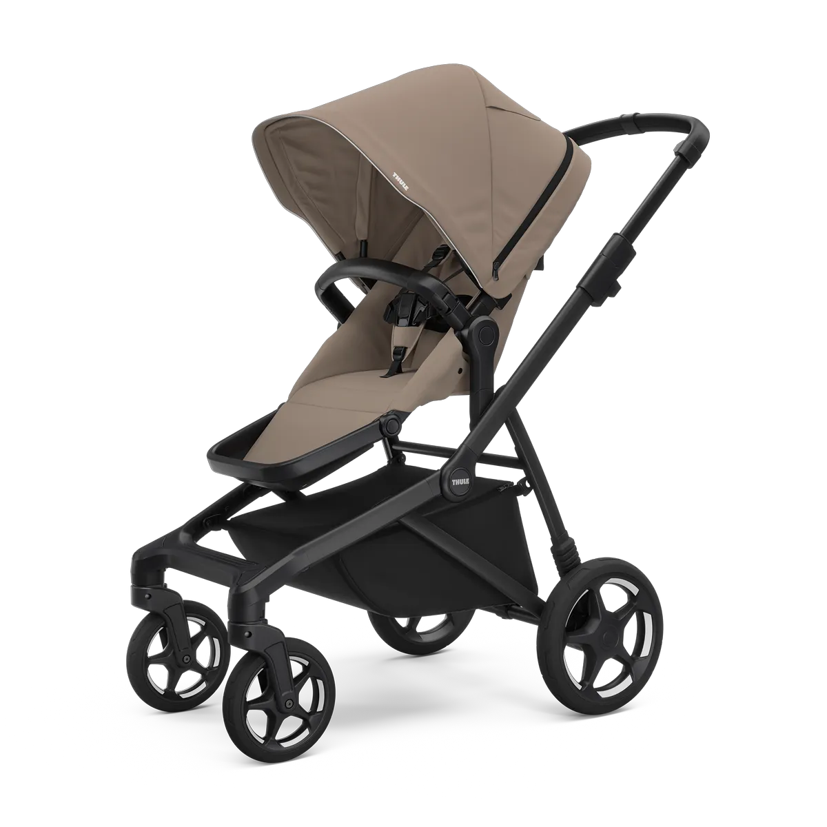 Tinted taupe on black