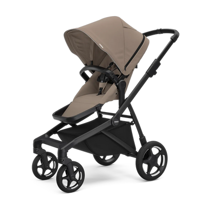 Tinted taupe on black