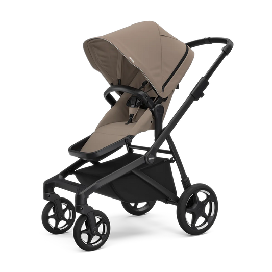 Tinted taupe on black