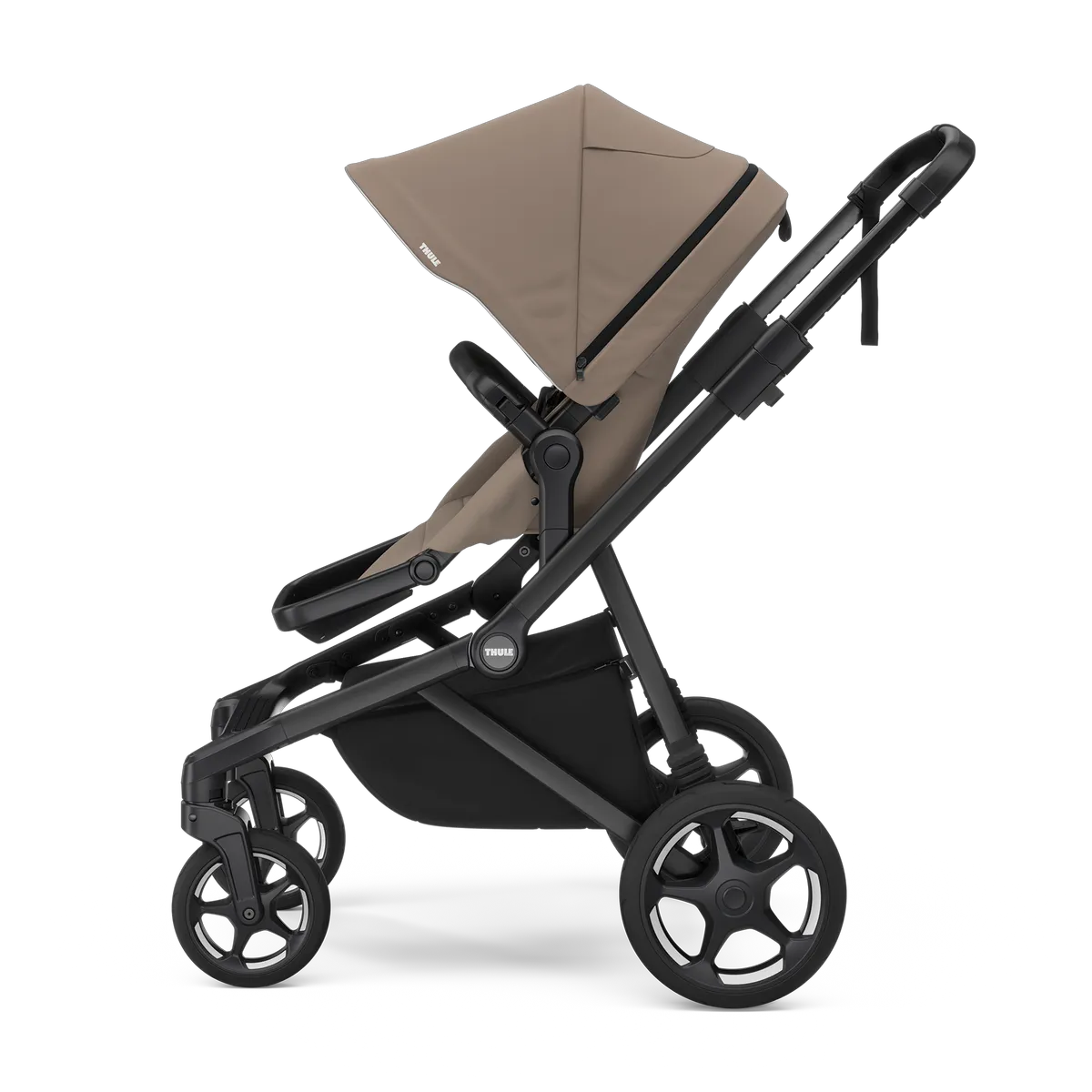 Tinted taupe on black