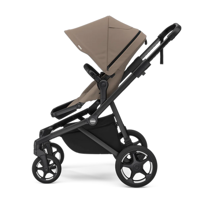 Tinted taupe on black