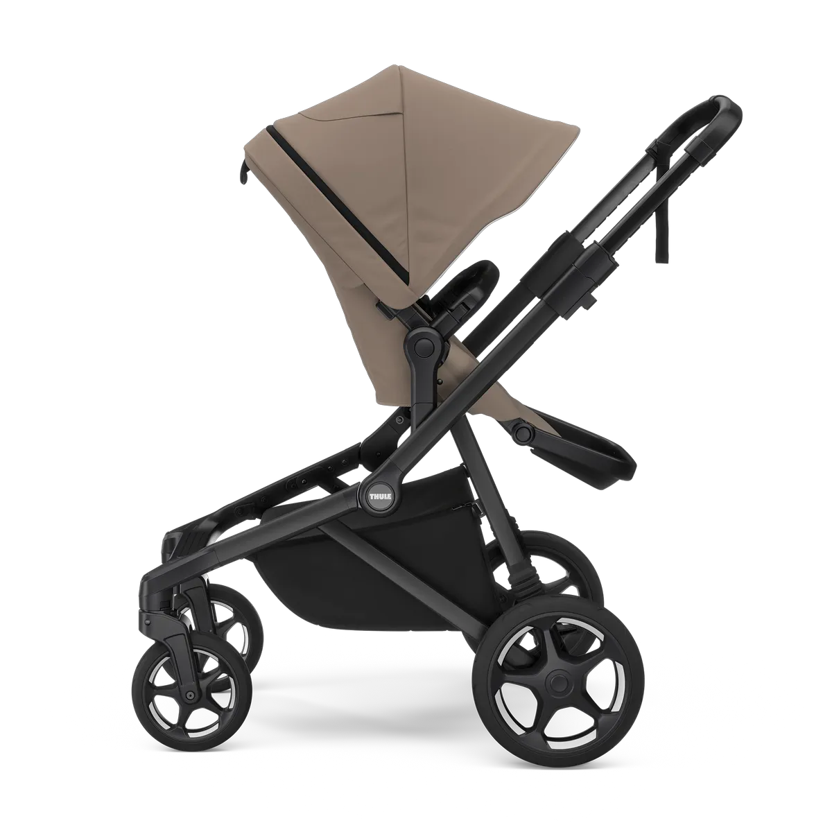 Tinted taupe on black